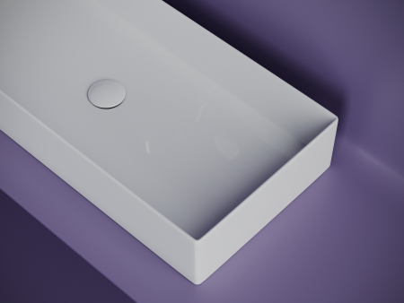 Раковина накладная прямоугольная Элемент (Element) 801x361x130, цвет белый, артикул CN6072