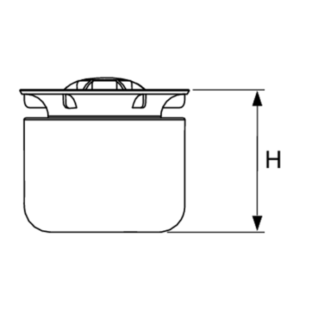 Погружной стакан с мембраной для низкого сифона DN 50, артикул 3695002