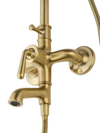 Душевая система WONZON & WOGHAND STEAM, Брашированное золото (WW-88739008-BG), артикул WW-88739008-BG