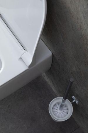 Ершик для унитаза Allen Brau Priority 6.31008-BN белый/никель браш, артикул 6.31008-BN