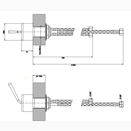 Gessi Goccia Рычаг удаленного управления, цвет: хром, артикул 33700#031