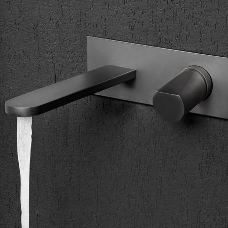 Antonio Lupi Indigo Встраиваемый смеситель для раковины, излив: 250мм (внешняя часть), цвет: графит, артикул ND201GR Grafite