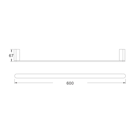 Полотенцедержатель Rose RG1717H, черный, артикул RG1717H