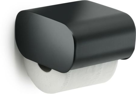 Gedy Outline, бумагодержатель с крышкой, цвет черный матовый, артикул 3225(14)