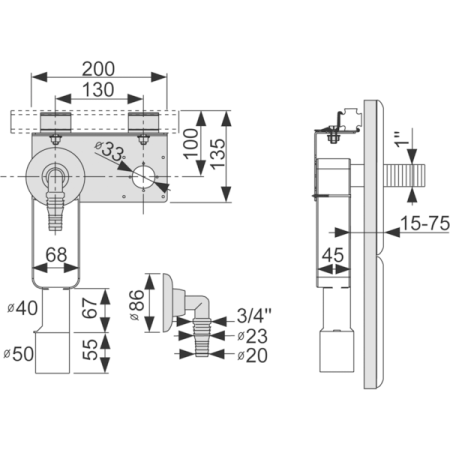 Монтажный комплект для стиральной машины, артикул 9020036