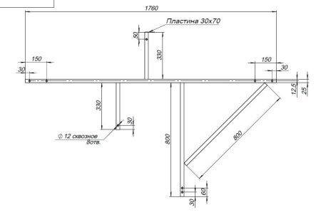 Каркас сварной для акриловой ванны Aquanet Capri 160x100 L/R, артикул 00243003