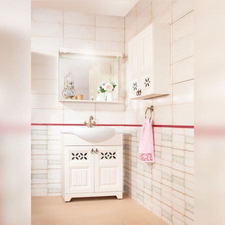 Зеркало Бриклаер КАНТРИ 85 см, бежевый дуб прованс, артикул 4627125413612