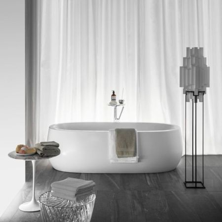 Laufen Alessi One Ванна 1830x870x460мм, свободностоящая, овальная, с слив-переливом, материал: композит, цвет: белый, артикул 2.4597.2.000.000.1