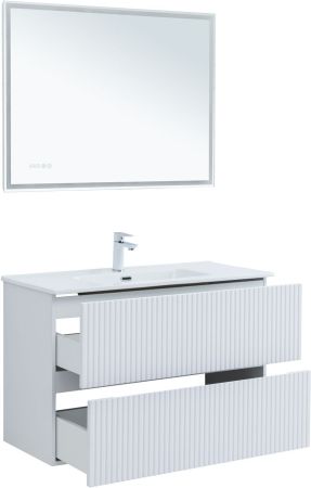 Тумба под раковину Aquanet Джейн 100 белый матовый, артикул 00313288