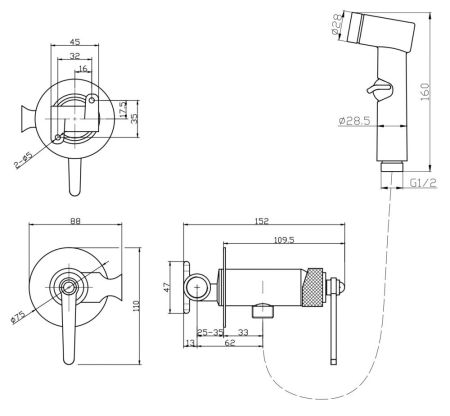 Гигиенический душ ESKO Bangkok SMHBG