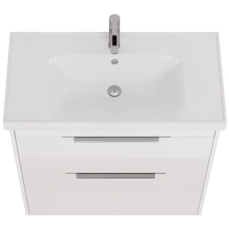 Тумба с раковиной подвесная/напольная Dreja Prime 90 см, белый, артикул 99-9302-com