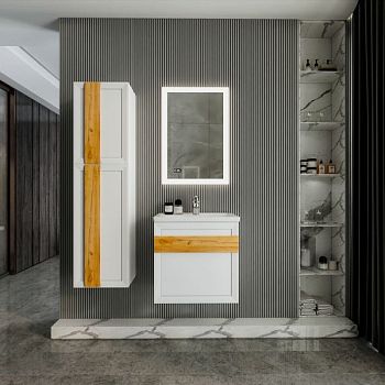 Комплект мебели для ванной Бриклаер БЕРЛИН 60BD, белый