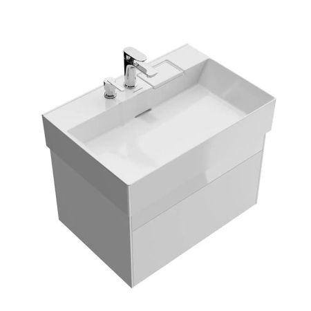 Тумба LOGICA подвесная 2 ящика 70 см, белоснежный, артикул LOG.70.2\WHT