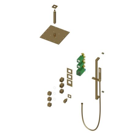 Душевая система встроенная с термостатом Timo Selene SX-2229/17SM золото матовое, артикул SX-2229/17SM