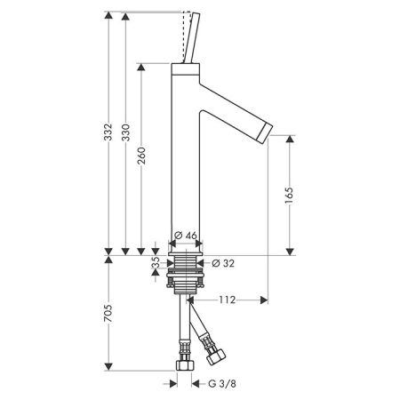 AX Starck Cмеситель для раковины , цвет шлифованная медь, артикул 10123950