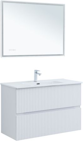 Тумба под раковину Aquanet Джейн 100 белый матовый, артикул 00313288