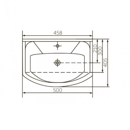 Умывальник мебельный Runo Rosa Элеганс 50 (УТ000001012), артикул УТ000001012