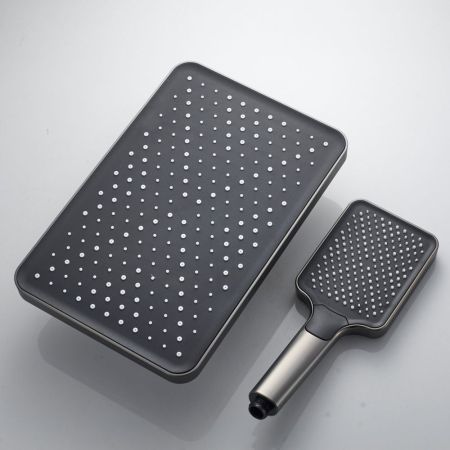 Душевая система встраиваемая Shevanik S9935T, оружейная сталь