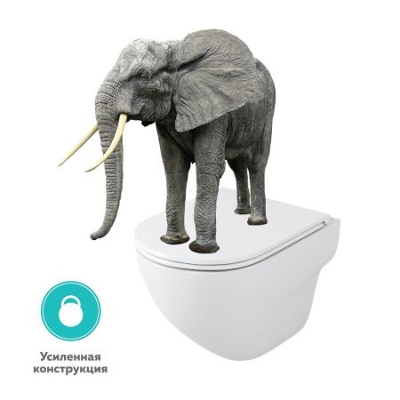 Унитаз подвесной безободковый OWL Wave Cirkel-H с сиденьем DP микролифт