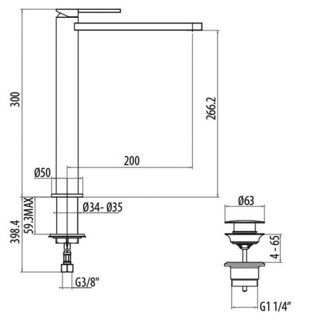 Gattoni Color Смеситель для раковины 200мм.цвет хром, артикул 8048/80C0
