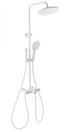 Душевая система с термостатом WONZON & WOGHAND MUSE Selesta, Белый матовый (WW-B4113-MW), артикул WW-B4113-MW