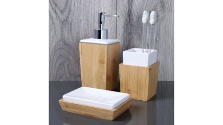 Ершик FIXSEN WOOD FX-110-5, белый/коричневый, артикул FX-110-5