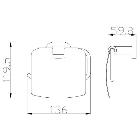 Держатель для туалетной бумаги Rav Slezak YUKON YUA0400CMATZ, черный/золото, артикул YUA0400CMATZ
