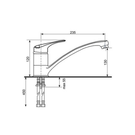 Смеситель для кухни Ulgran U-003-344, ультра-черный, артикул U-003-344