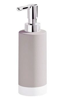 Gedy New Mizar, настольный керамический дозатор с пластиковой помпой, цвет светло-серый