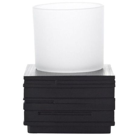 Стакан для зубных щеток Ridder Brick 22150110 Черный, артикул 22150110