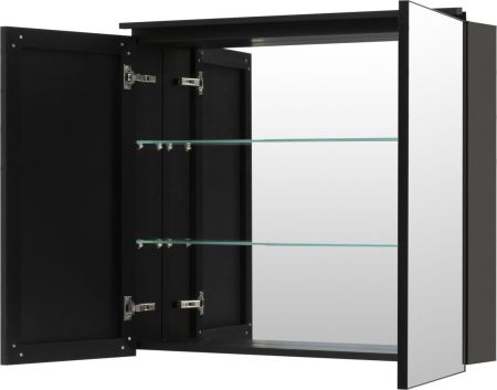 Зеркальный шкаф De Aqua Алюминиум 90 черный, артикул 261760
