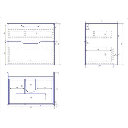 Тумба с раковиной подвесная Dreja Q 70 см, белый, артикул 99-0002-com