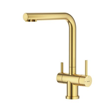 Смеситель для кухни с подключением фильтра Splenka S70.61.03, золотой сатин, артикул S70.61.03