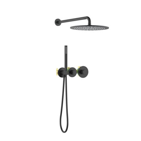 Душевая система встроенная с термостатом Timo Saona SX-2359/03SM черный, артикул SX-2359/03SM