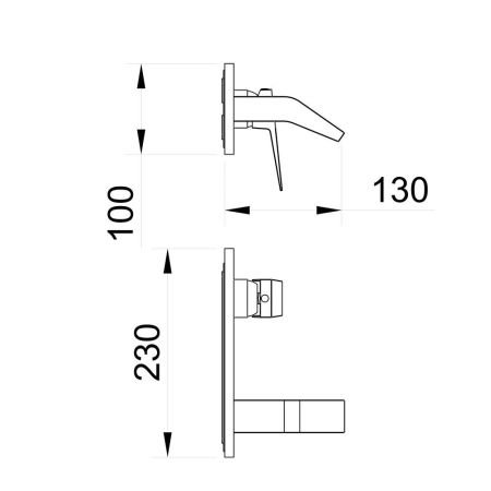 Смеситель Clever ELIZABETH II 61457 встраиваемый для раковины