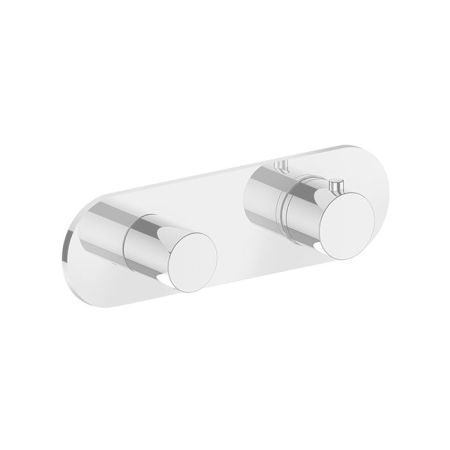 FANTINI MARE Смеситель для душа настенный встраиваемый, термостатический, с переключателем на 2 положения, внешняя часть, цвет белый матовый, артикул 51 29 V272B