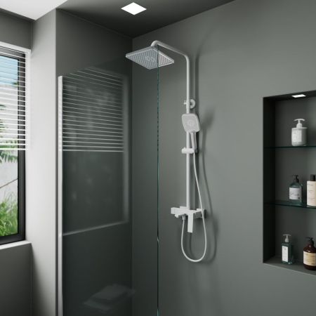 Душевая система с изливом RUSH Thira (TR3635-50White), артикул TR3635-50White