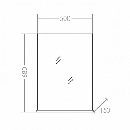 Зеркало СаНта Сити 50 101200, с полочкой, артикул 101200