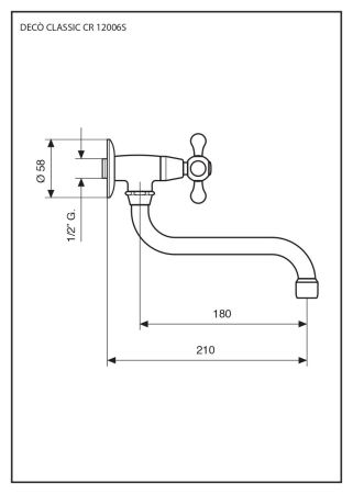 Кран Deco Classic S, цвет бронза, артикул 12006SBR