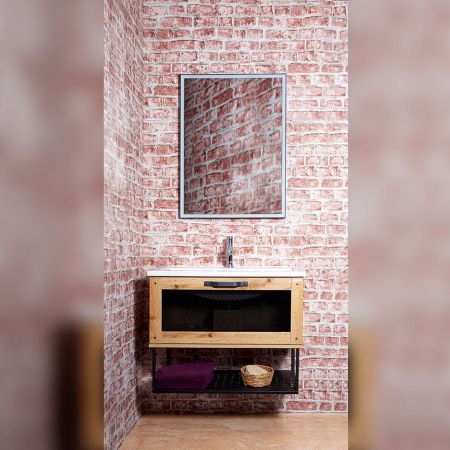 Зеркало Бриклаер ЛОФТ 60 см, сенсор на зеркале бесконтактный, артикул 4627125415623