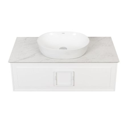 Тумба под раковину подвесная La Fenice Cubo FNC-01-CUB-B-100, белая, артикул FNC-01-CUB-B-100