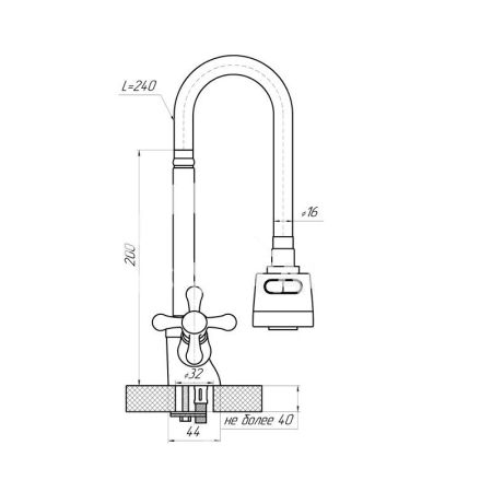Смеситель для кухни Сантаком stOMEGA 4411, хром