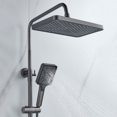 Душевая система Raffine F3699T, оружейная сталь