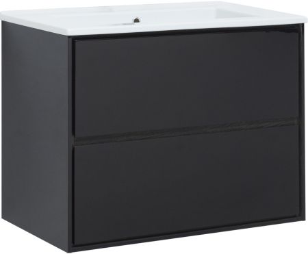 Тумба под раковину Aquanet Милан 80 черный глянец, артикул 00269303