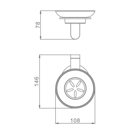 Мыльница Raglo R300.02, хром