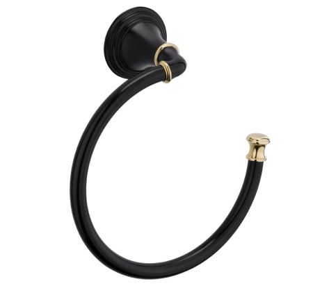 Кольцо для полотенец Fixsen Luksor FX-71611B Черный Золото, артикул FX-71611B