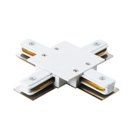 Соединитель X-образный однофазный для встраиваемых треков Barra Lightstar 501146, артикул 501146