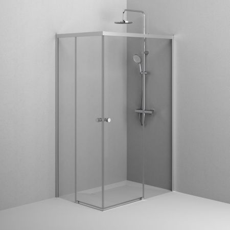 W94G-403-12080-MТ Душевое ограждение X-Joy Square Slide 120х80, мат хром, прозрачное, артикул W94G-403-12080-MТ