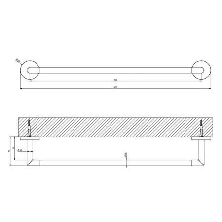 Gessi Tondo Полотенцедержатель, 45 см, цвет: хром, артикул 63700#031