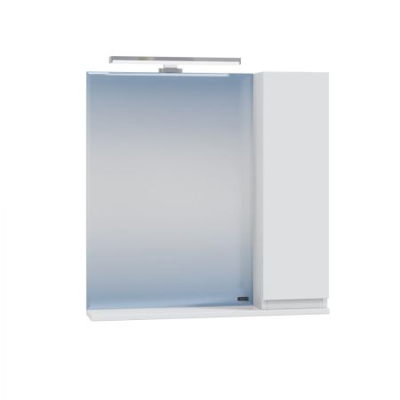 Зеркальный шкаф Санта Марс 70 см, 700283, с подсветкой, белый